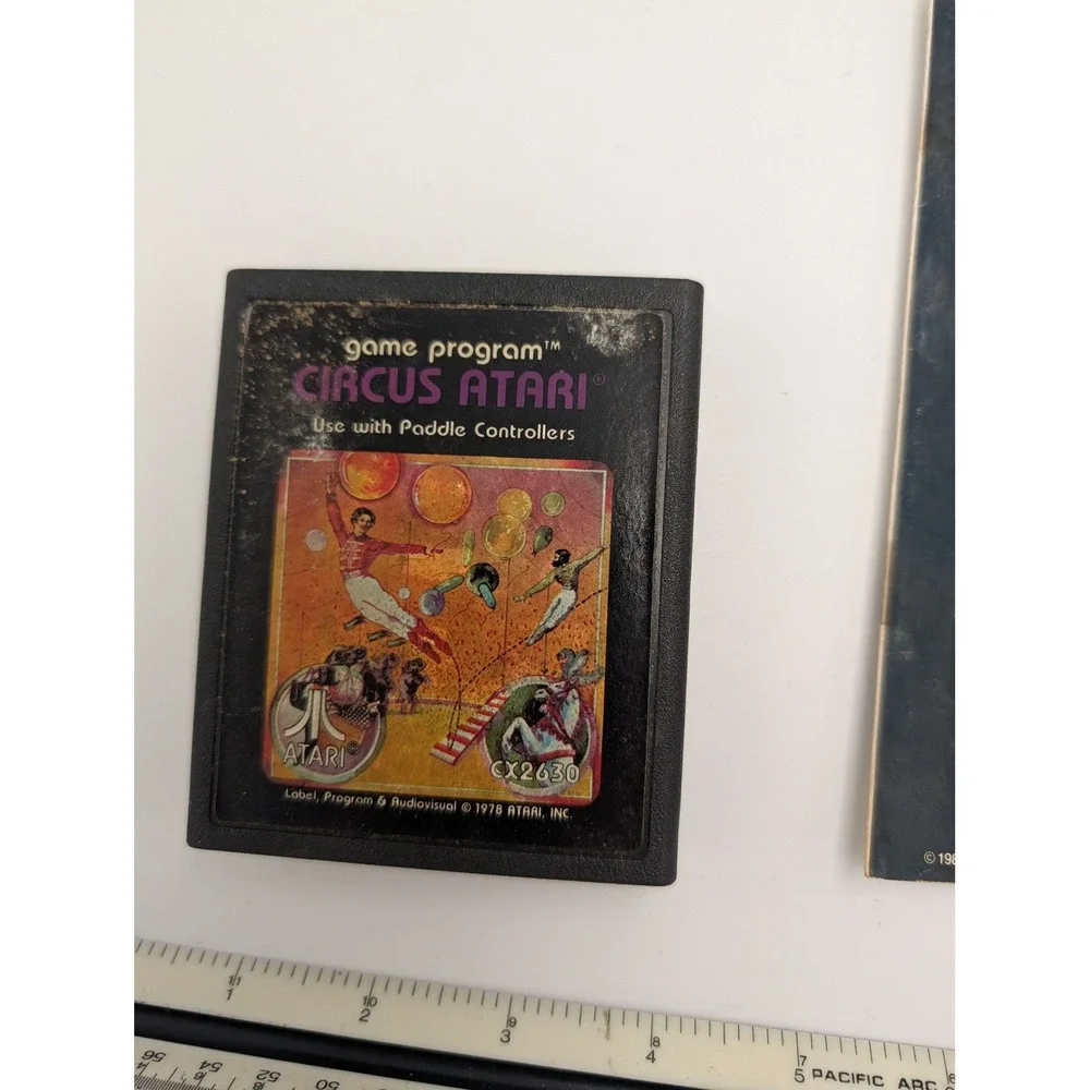 Circus‎ Atari 2600 Game Cartridge CX2630 with Original Instruction Manual 1978